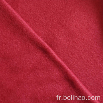 Tissu polaire brossé double face rouge uni